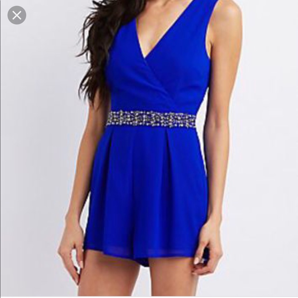 Electric blue romper